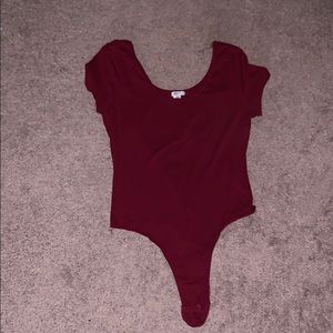 Dark red bodysuit